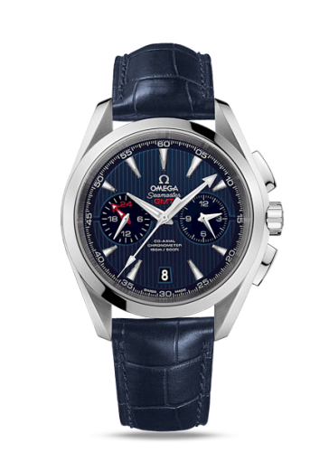 Omega Seamaster Aqua Terra 150M Co-Axial 43 GMT Chronograph Stainless Steel / Blue